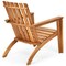 Costway 4PCS Outdoor Wooden Adirondack Chair Patio Lounge Chair w/ Armrest Natural